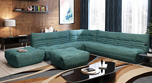 Зеленый диван в интерьере-6, Диван Француз